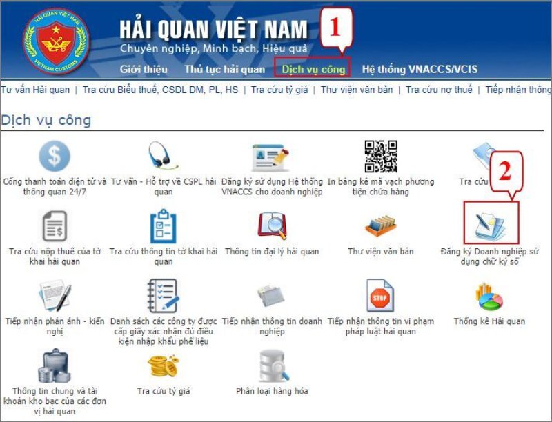 Quy trình khai báo hải quan trên VNACCS
