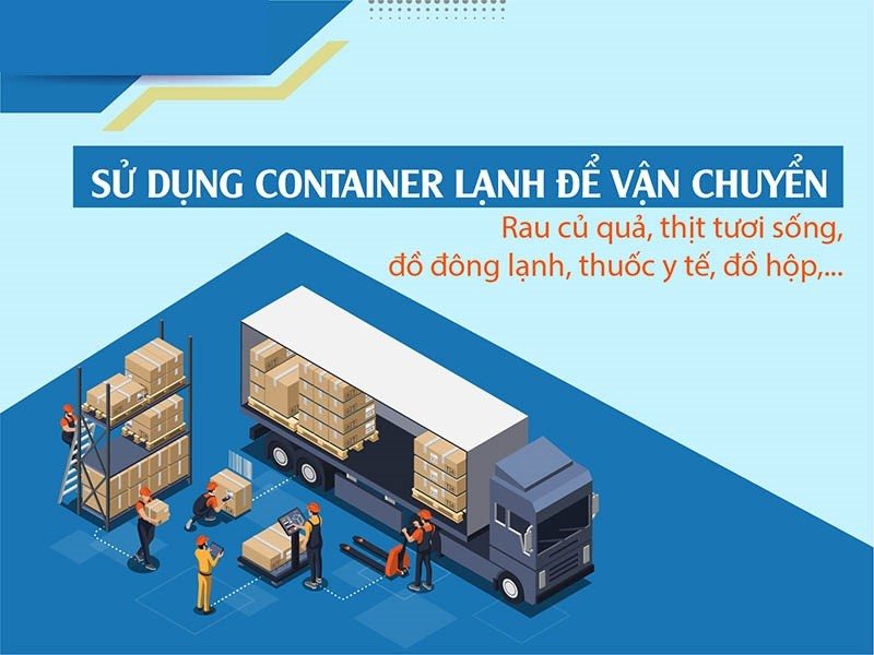 Sử dụng container lạnh để vận chuyển